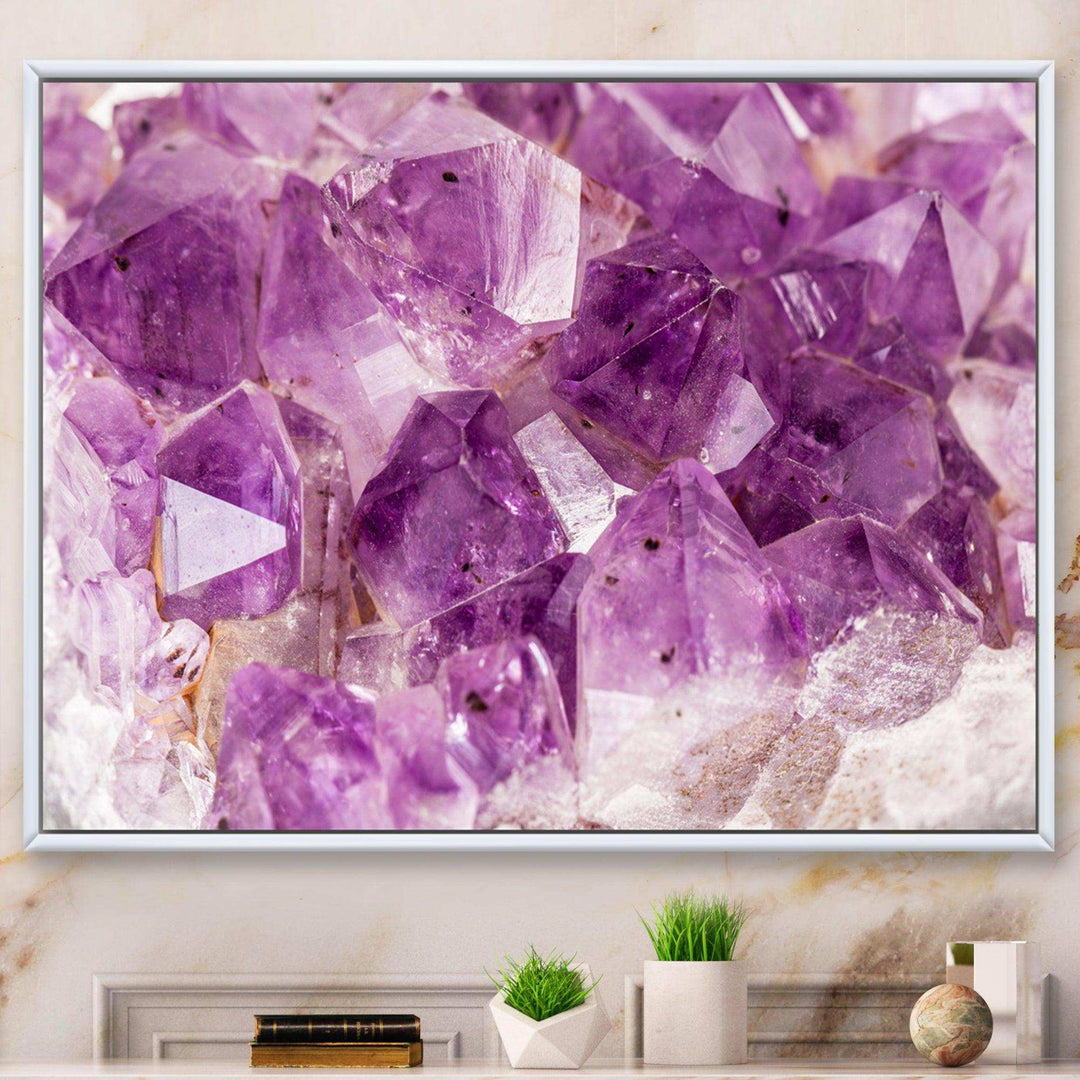 Purple Amethyst Macro - Modern Bedroom Wall Art