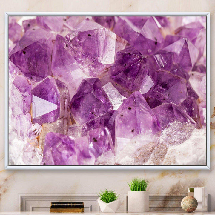 Purple Amethyst Macro - Modern Bedroom Wall Art