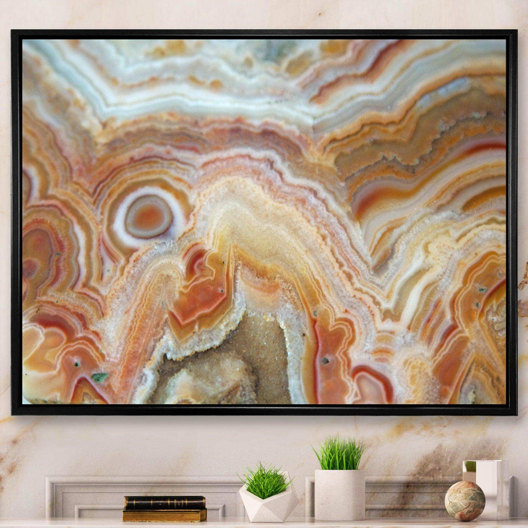 Strips and Ovals on Agate - Modern Bedroom Wall Art