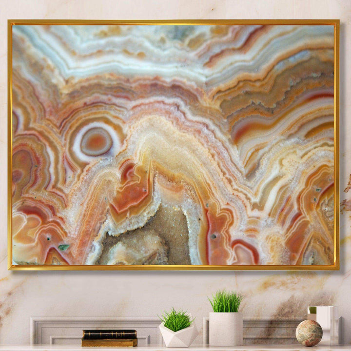 Strips and Ovals on Agate - Modern Bedroom Wall Art