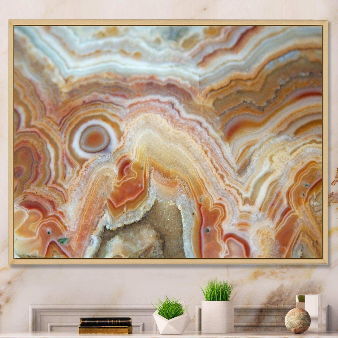 Strips and Ovals on Agate - Modern Bedroom Wall Art