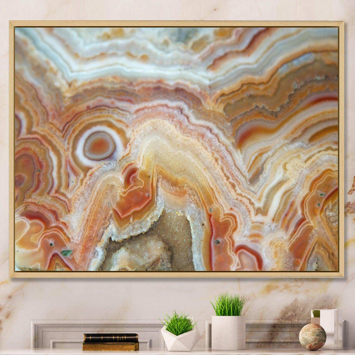 Strips and Ovals on Agate - Modern Bedroom Wall Art