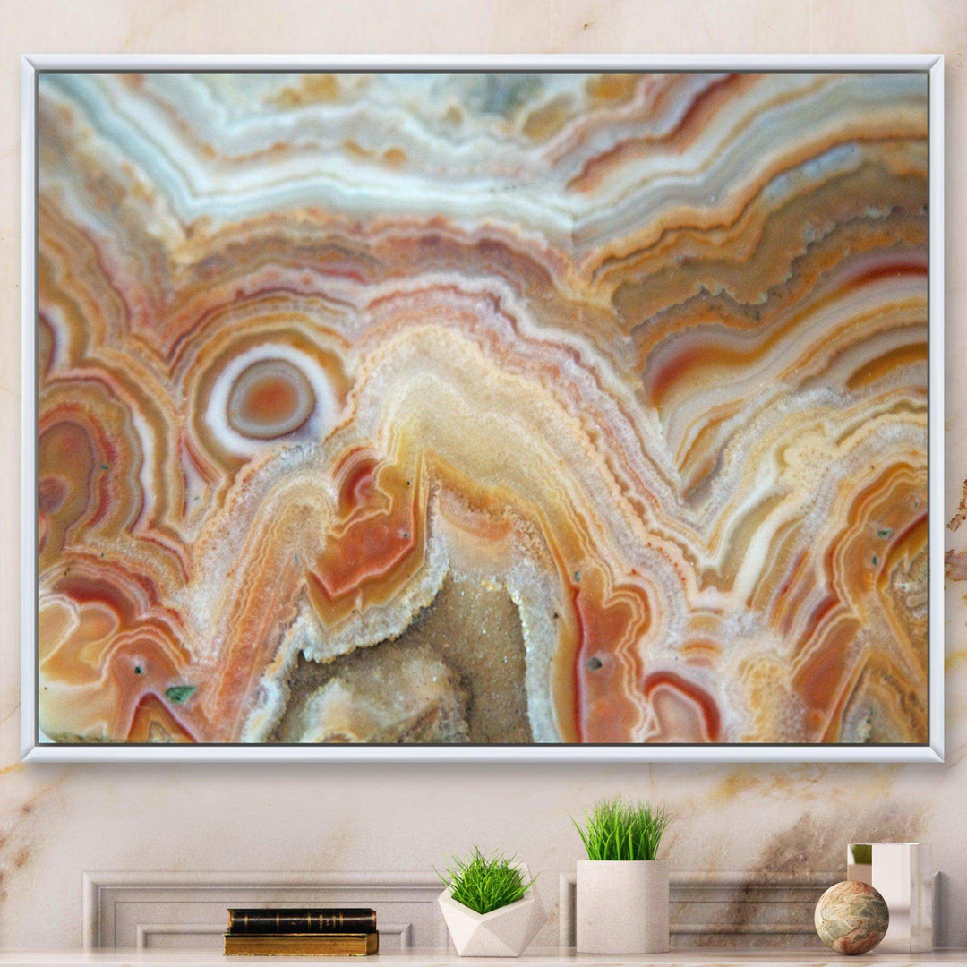 Strips and Ovals on Agate - Modern Bedroom Wall Art