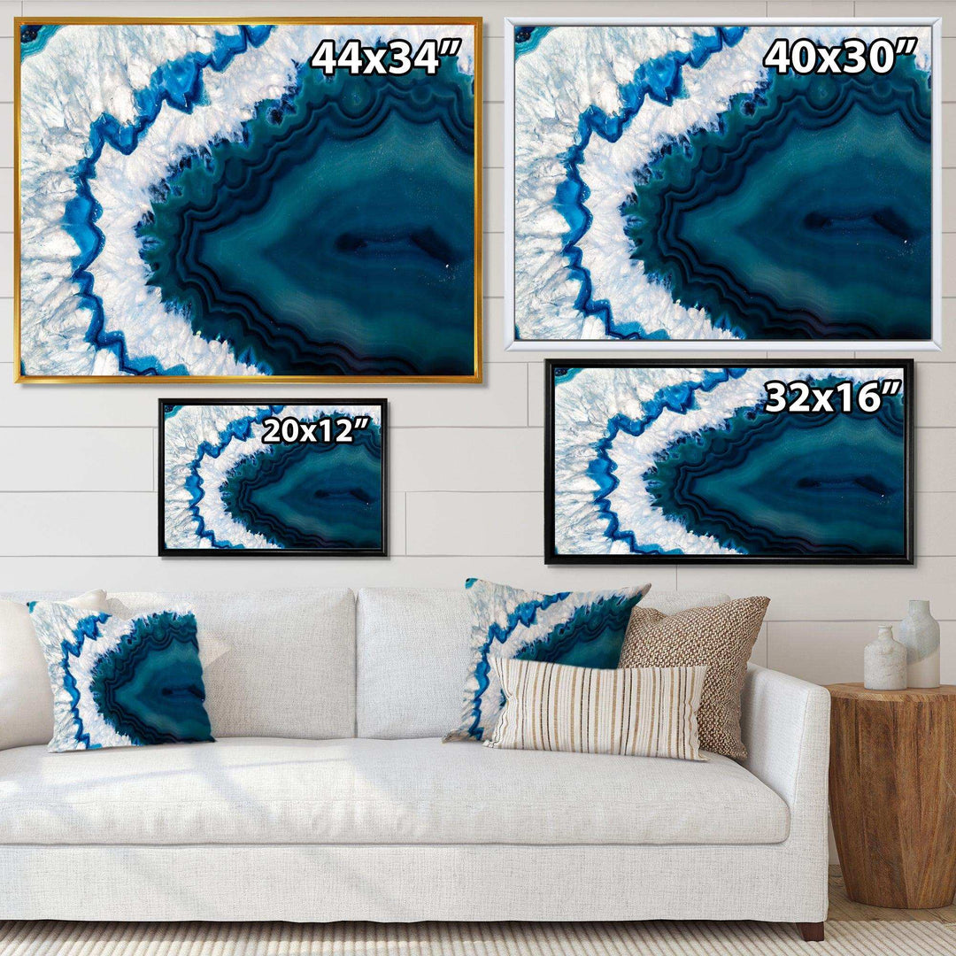 Blue Brazilian Geode - Modern Bedroom Wall Art