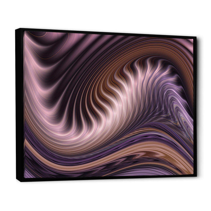Purple Waves Fractal Wall Art - Modern Bedroom Wall Art
