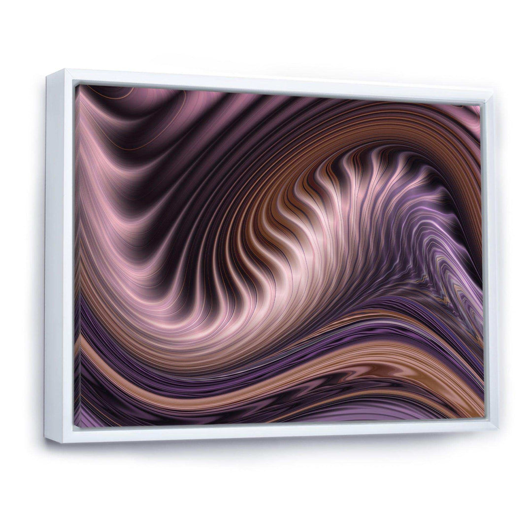 Purple Waves Fractal Wall Art - Modern Bedroom Wall Art