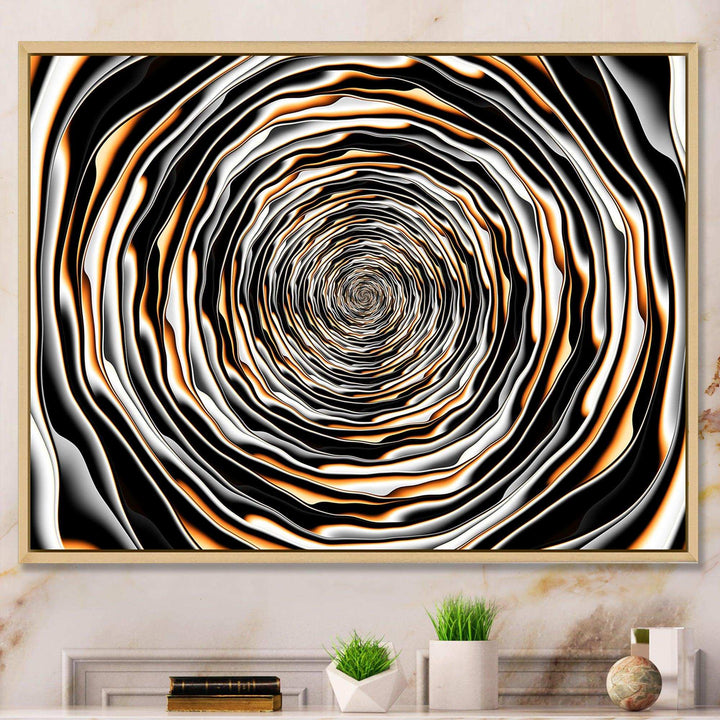 Fractal Rotating Abstract Design - Modern Bedroom Wall Art