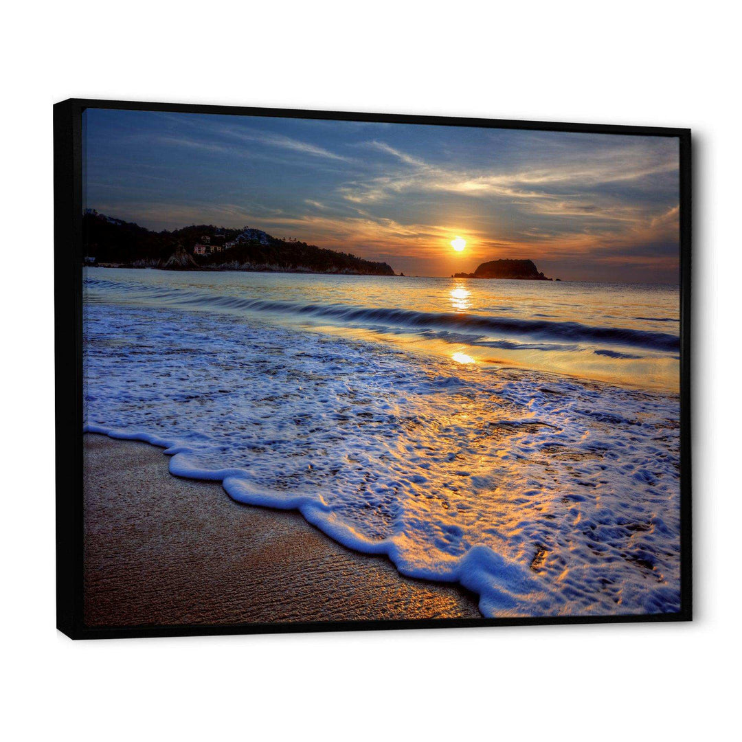 Calm Seashore with Blue Waves