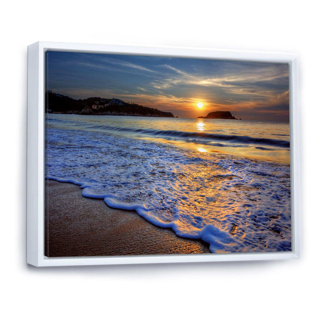 Calm Seashore with Blue Waves