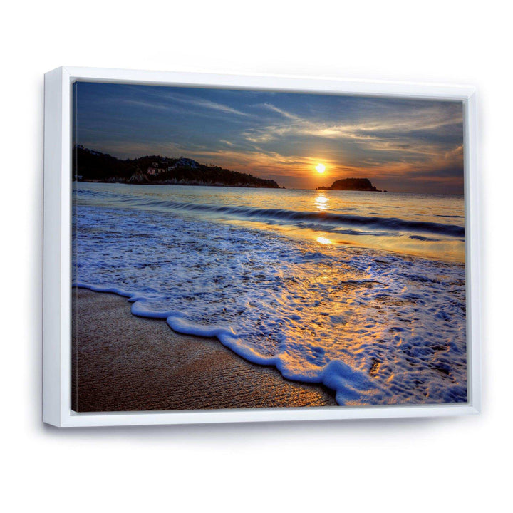 Calm Seashore with Blue Waves