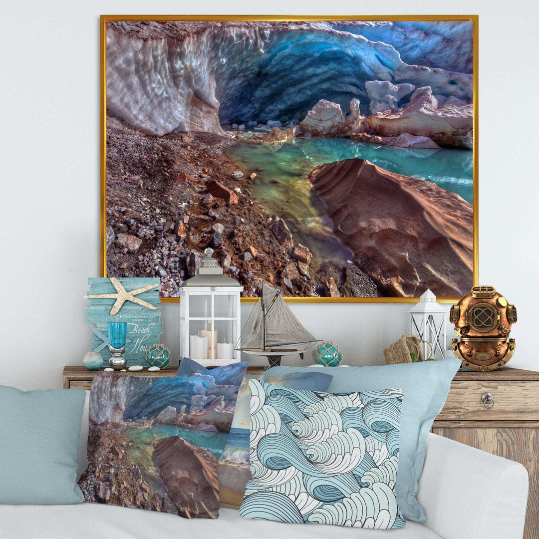 Stylish and Colorful Glacier Cave