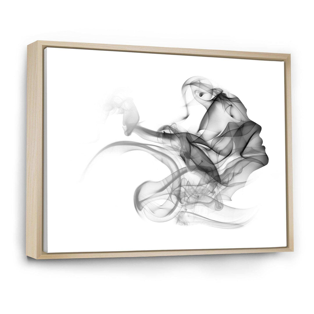 Woman and Smoke Double Exposure - Fashion Bedroom Wall Art