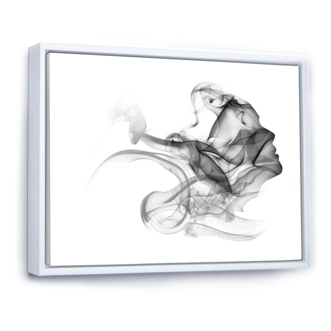 Woman and Smoke Double Exposure - Fashion Bedroom Wall Art
