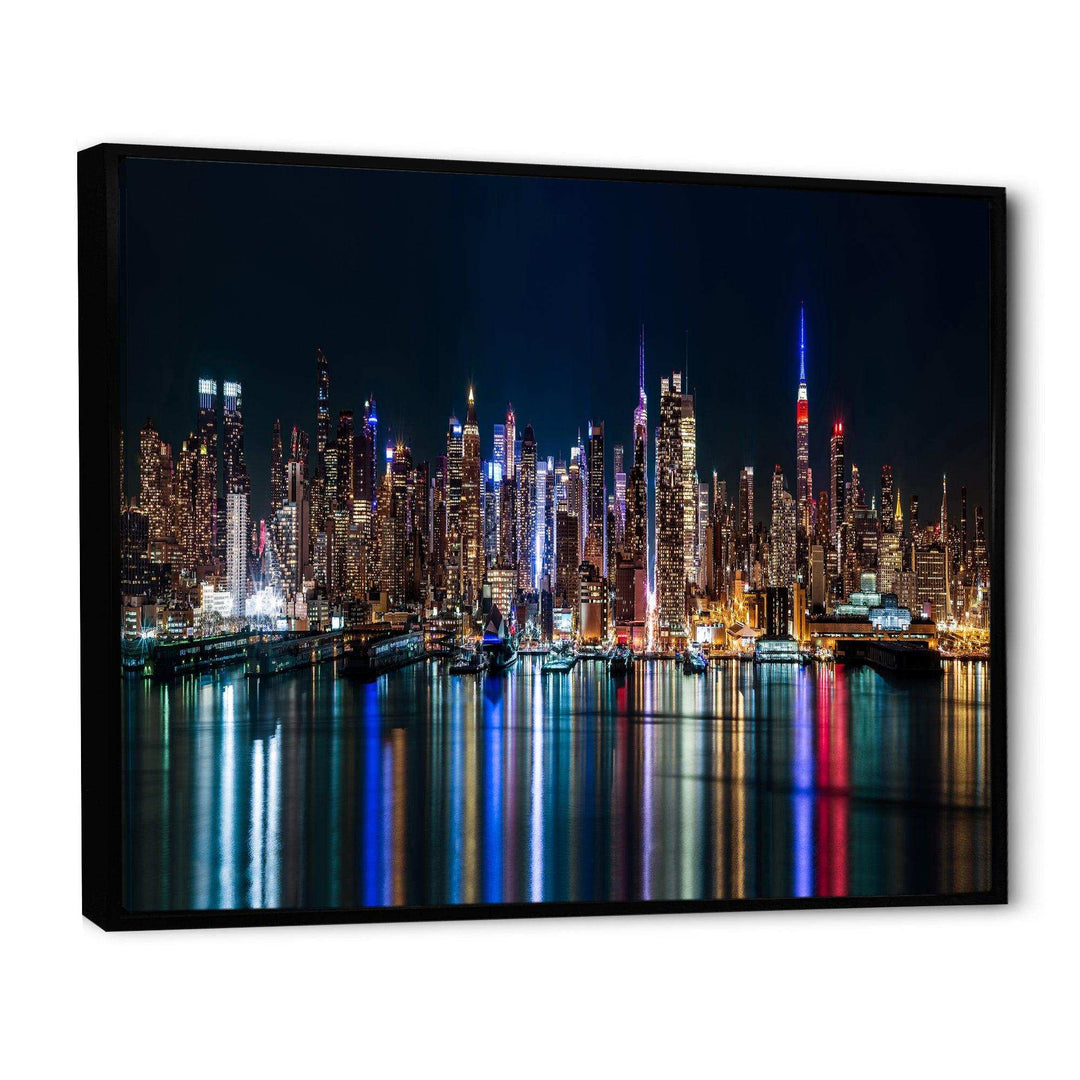 New York Midtown Night Panorama