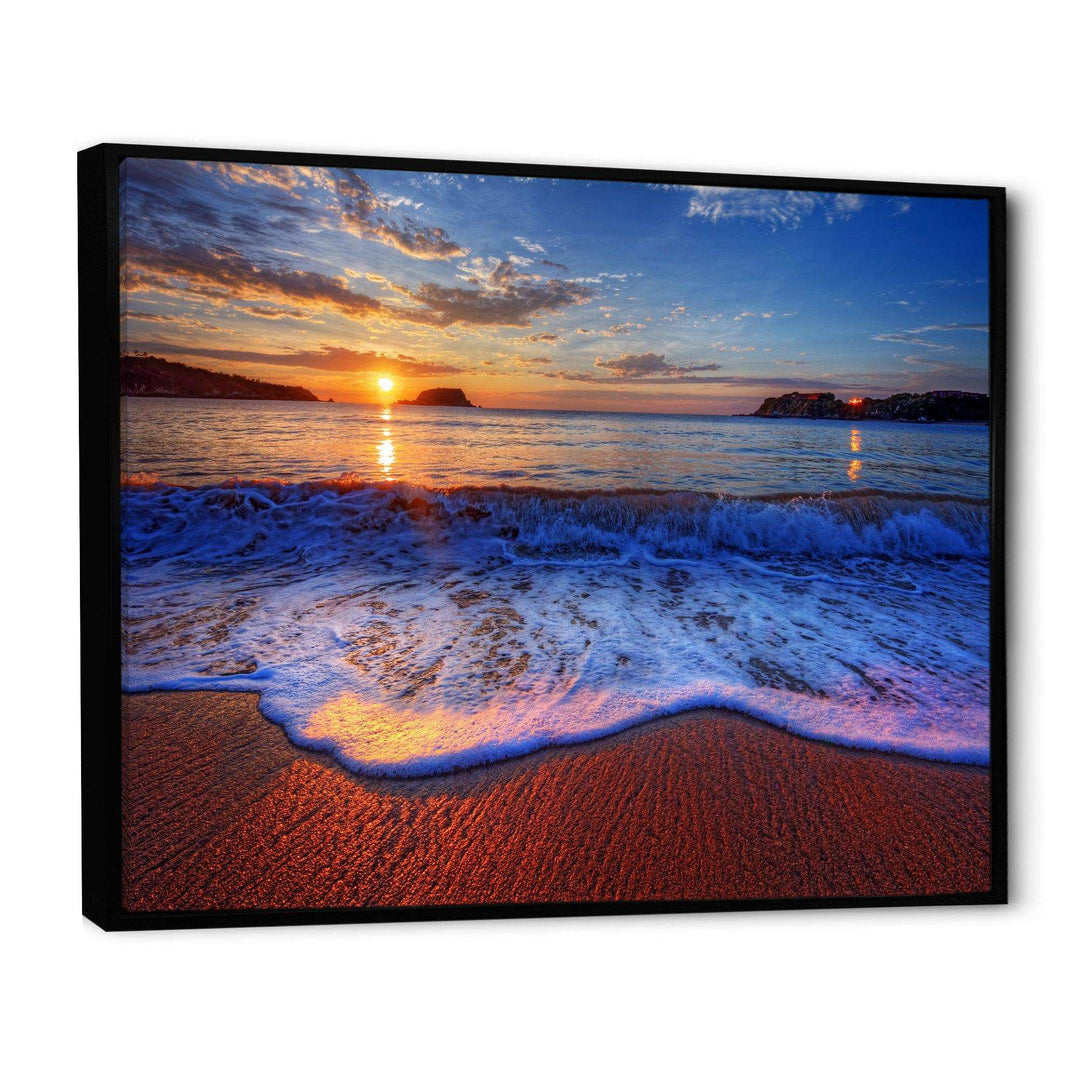Blue Waves on Sandy Beach