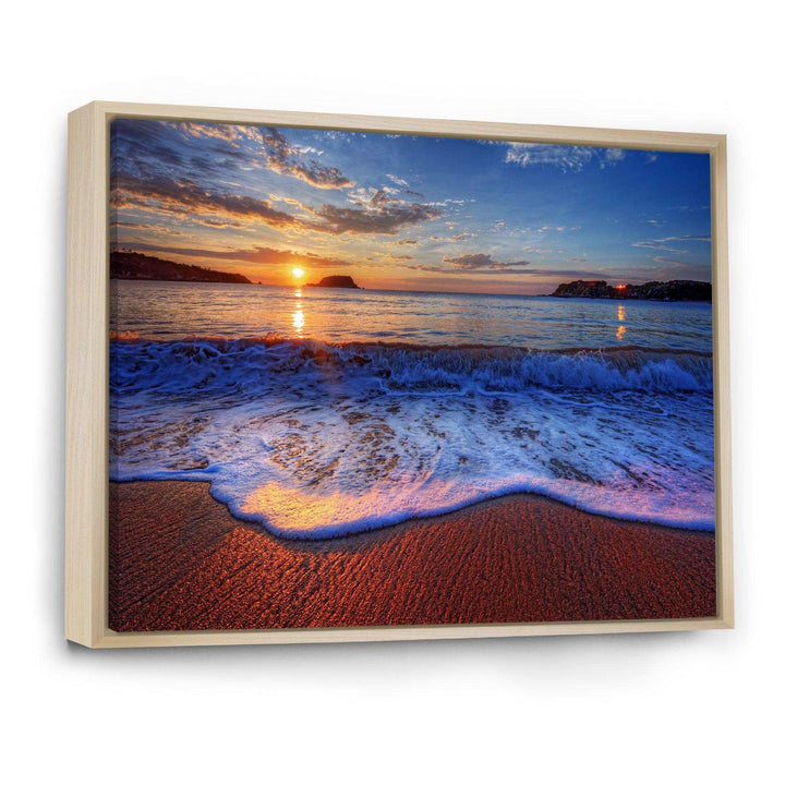 Blue Waves on Sandy Beach