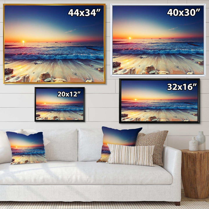 Beautiful Sunrise over Blue Sea