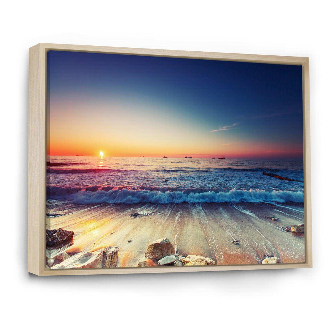 Beautiful Sunrise over Blue Sea