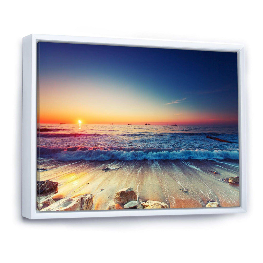 Beautiful Sunrise over Blue Sea