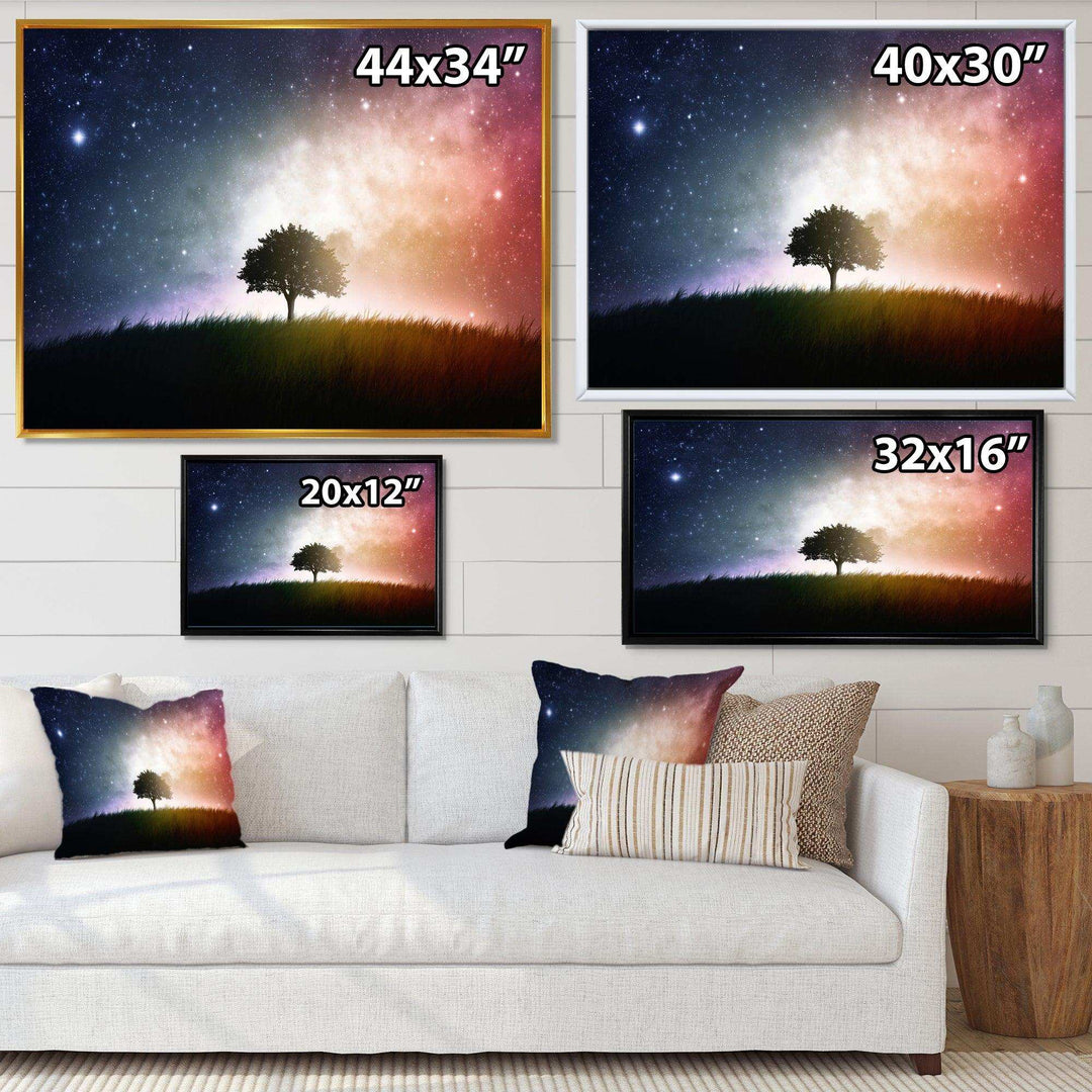 Single Tree Space Background
