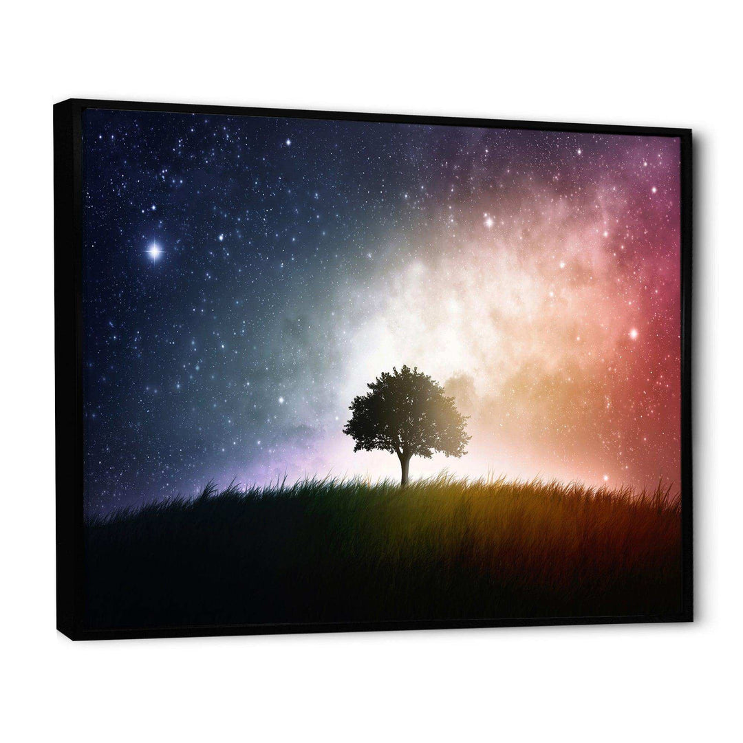 Single Tree Space Background