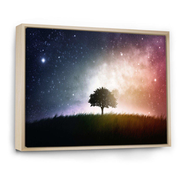 Single Tree Space Background