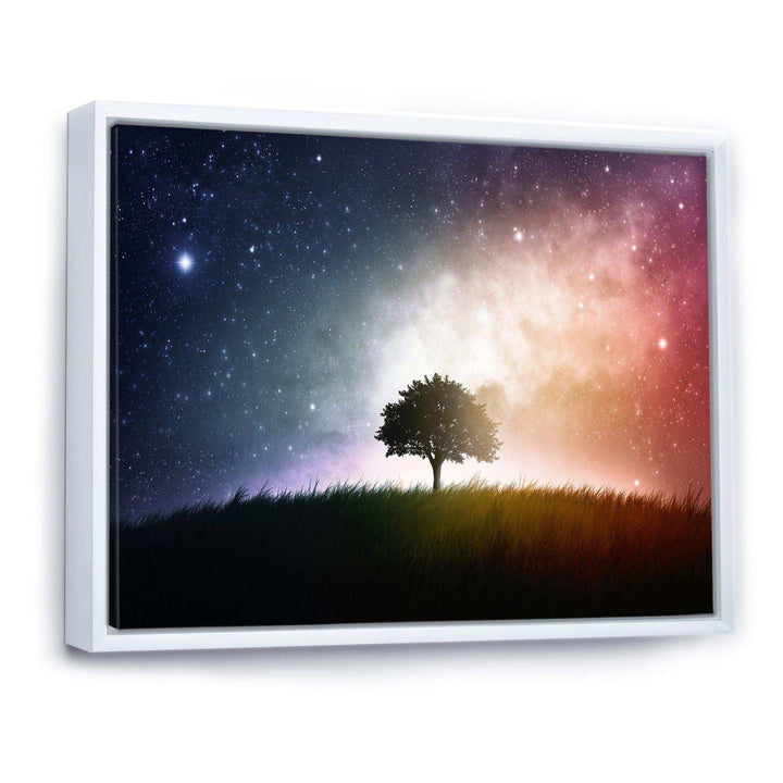 Single Tree Space Background