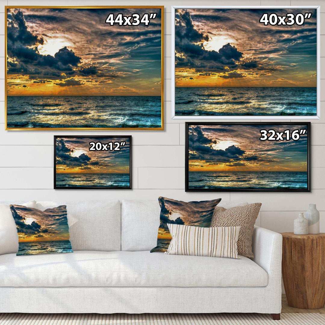 Sun Break over Blue Ocean
