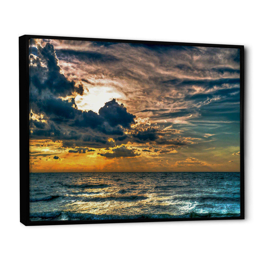 Sun Break over Blue Ocean