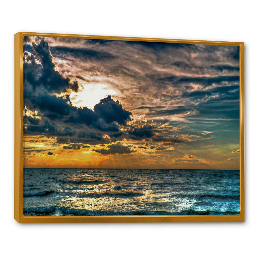 Sun Break over Blue Ocean