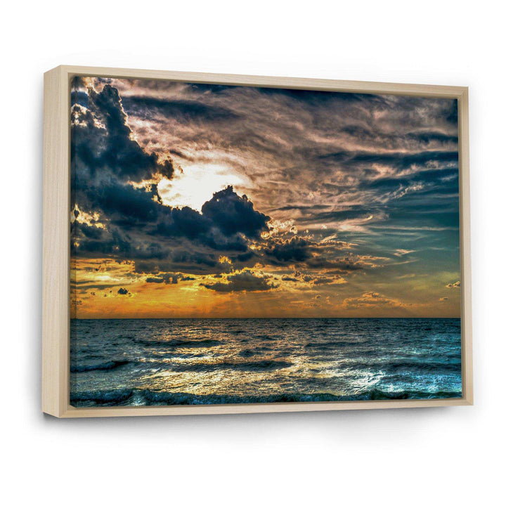 Sun Break over Blue Ocean