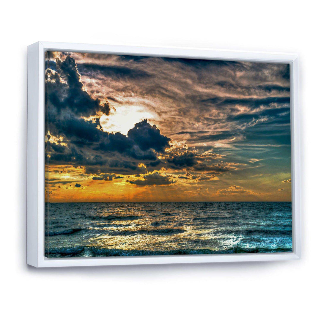 Sun Break over Blue Ocean