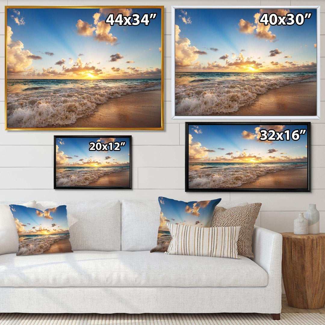 Sunrise on Beach of Caribbean Sea