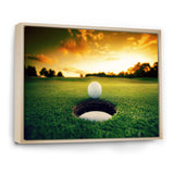 Golf Ball Near Hole