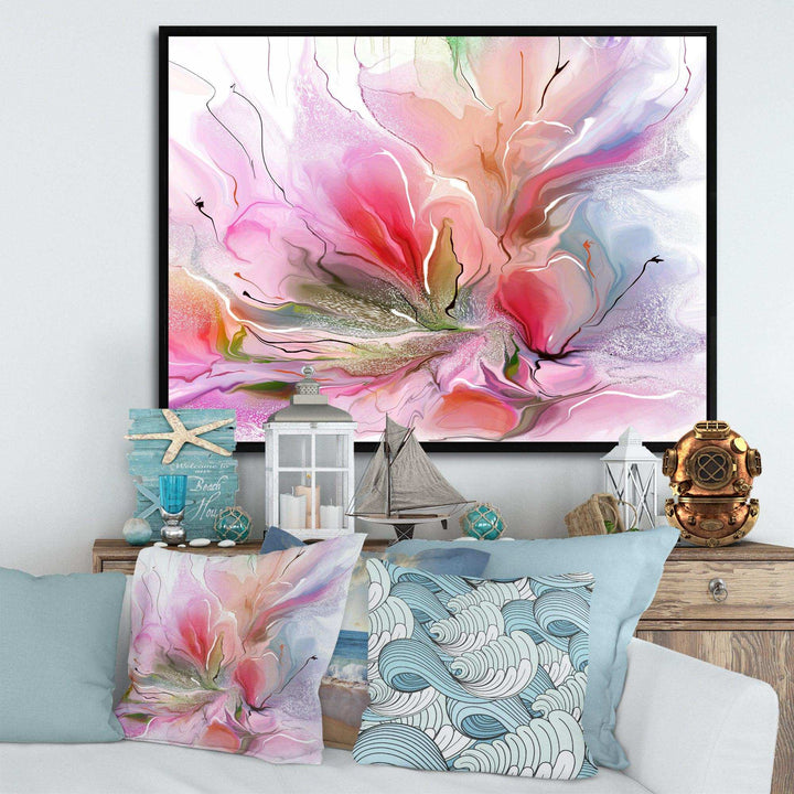 Lovely Painted Floral Design - Floral Bedroom Wall Art