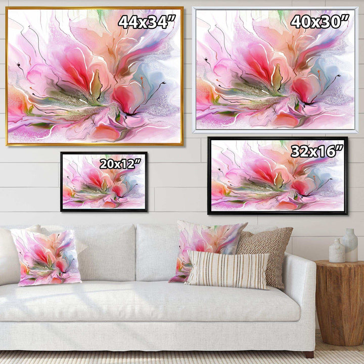 Lovely Painted Floral Design - Floral Bedroom Wall Art
