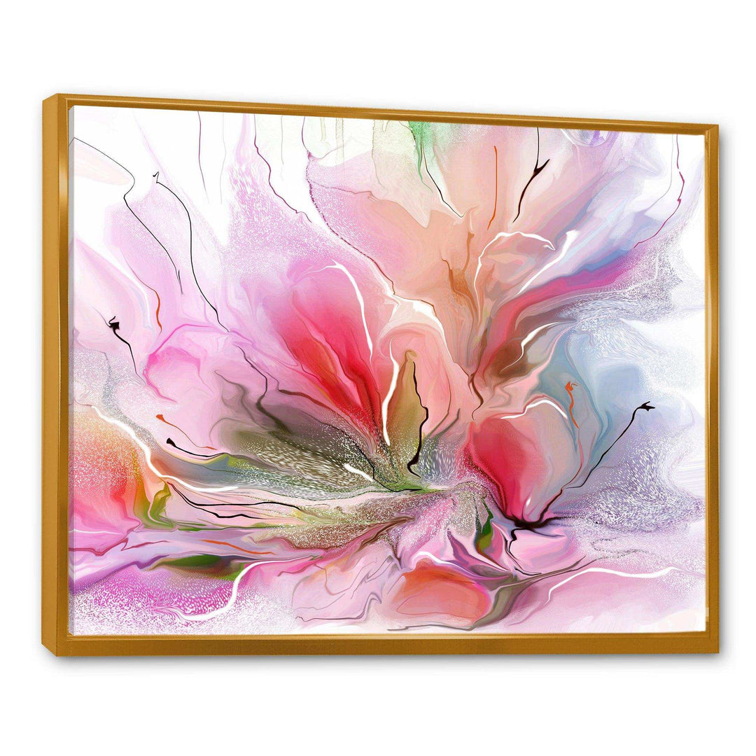 Lovely Painted Floral Design - Floral Bedroom Wall Art