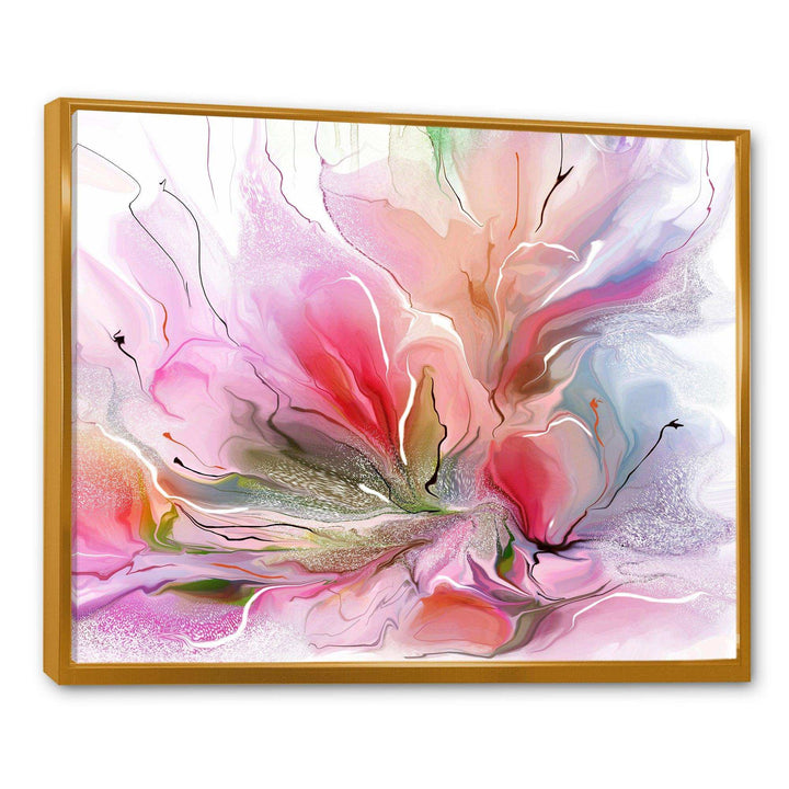 Lovely Painted Floral Design - Floral Bedroom Wall Art
