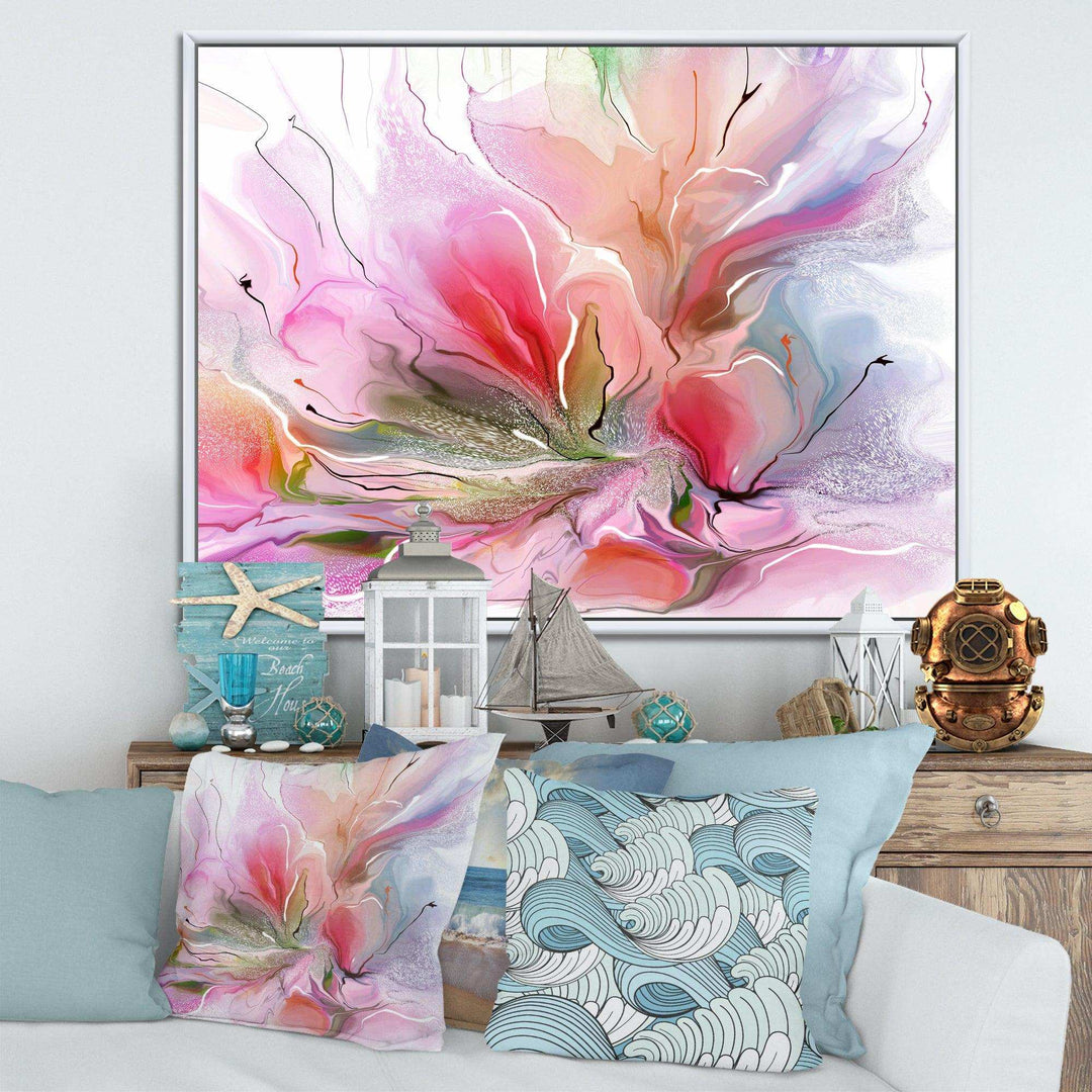 Lovely Painted Floral Design - Floral Bedroom Wall Art