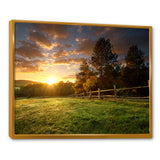 Fenced Ranch at Sunrise