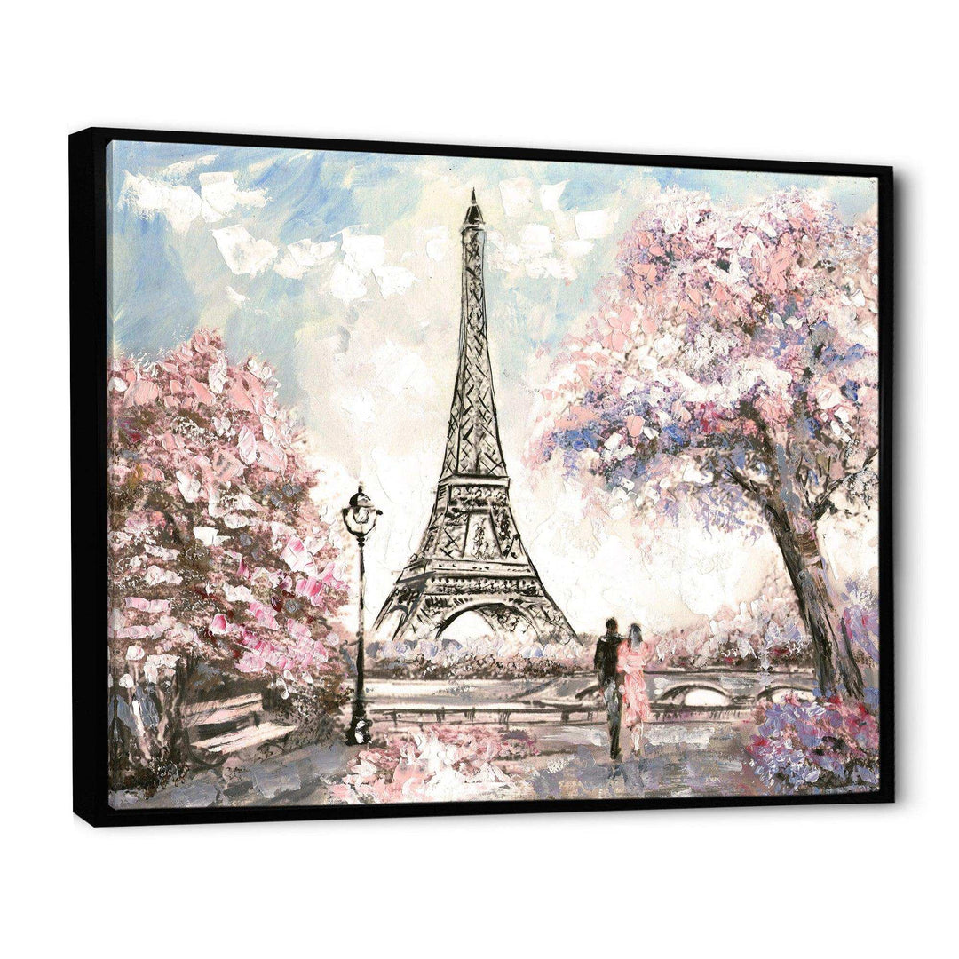 Eiffel with Pink Flowers