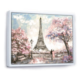 Eiffel with Pink Flowers
