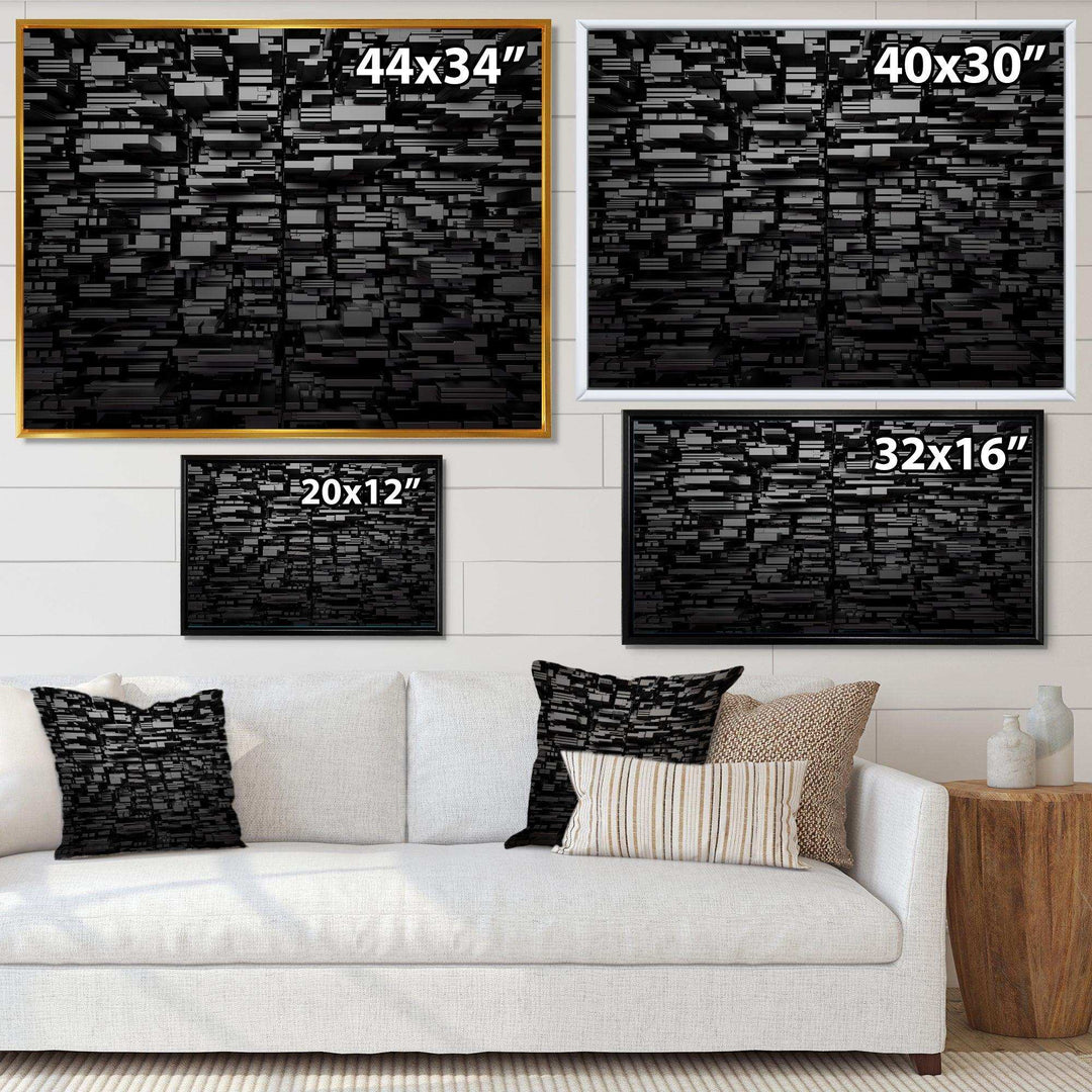 Black Geometric Background - Modern Living Room Wall Decor