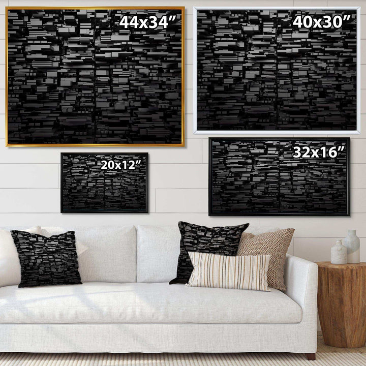 Black Geometric Background - Modern Living Room Wall Decor