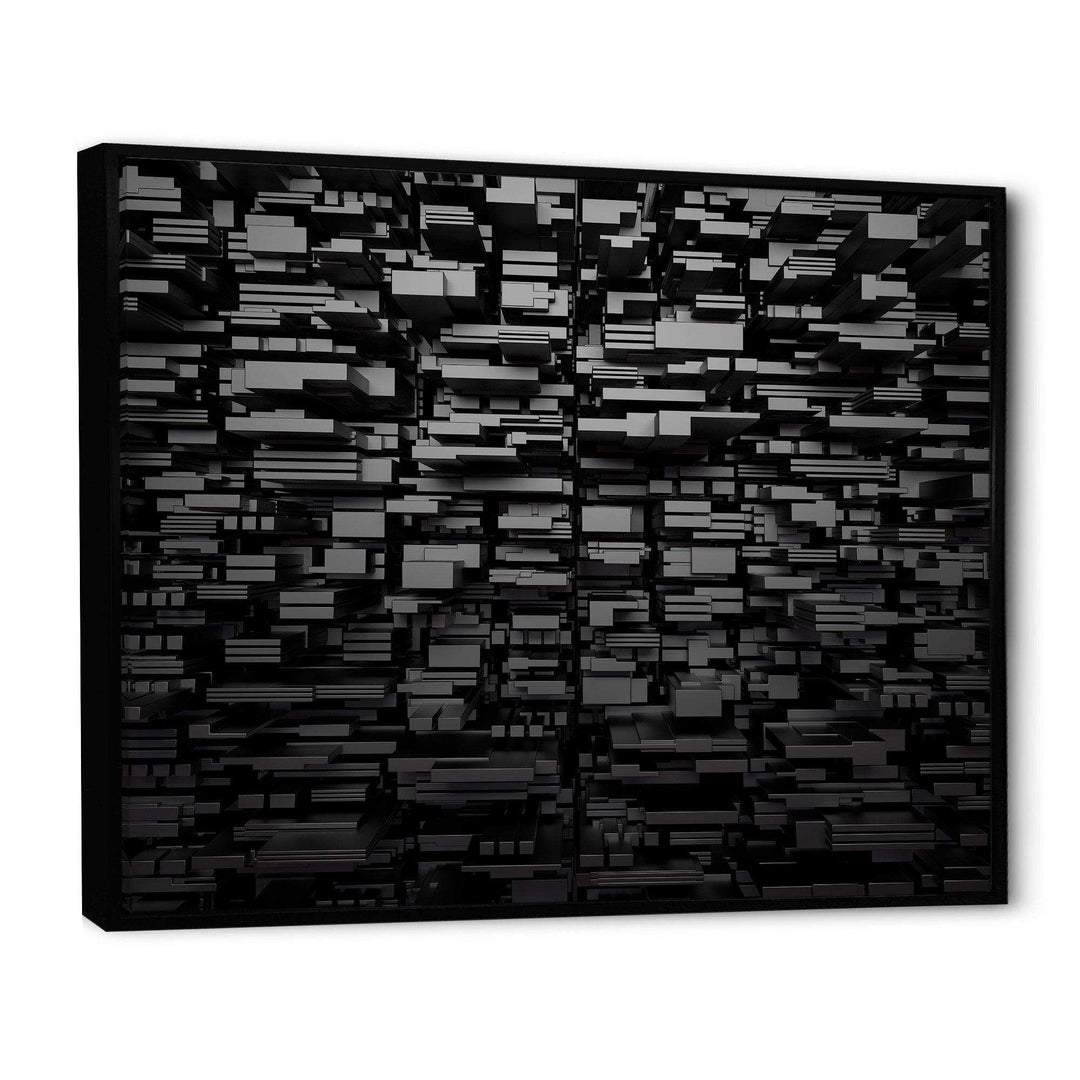 Black Geometric Background - Modern Living Room Wall Decor