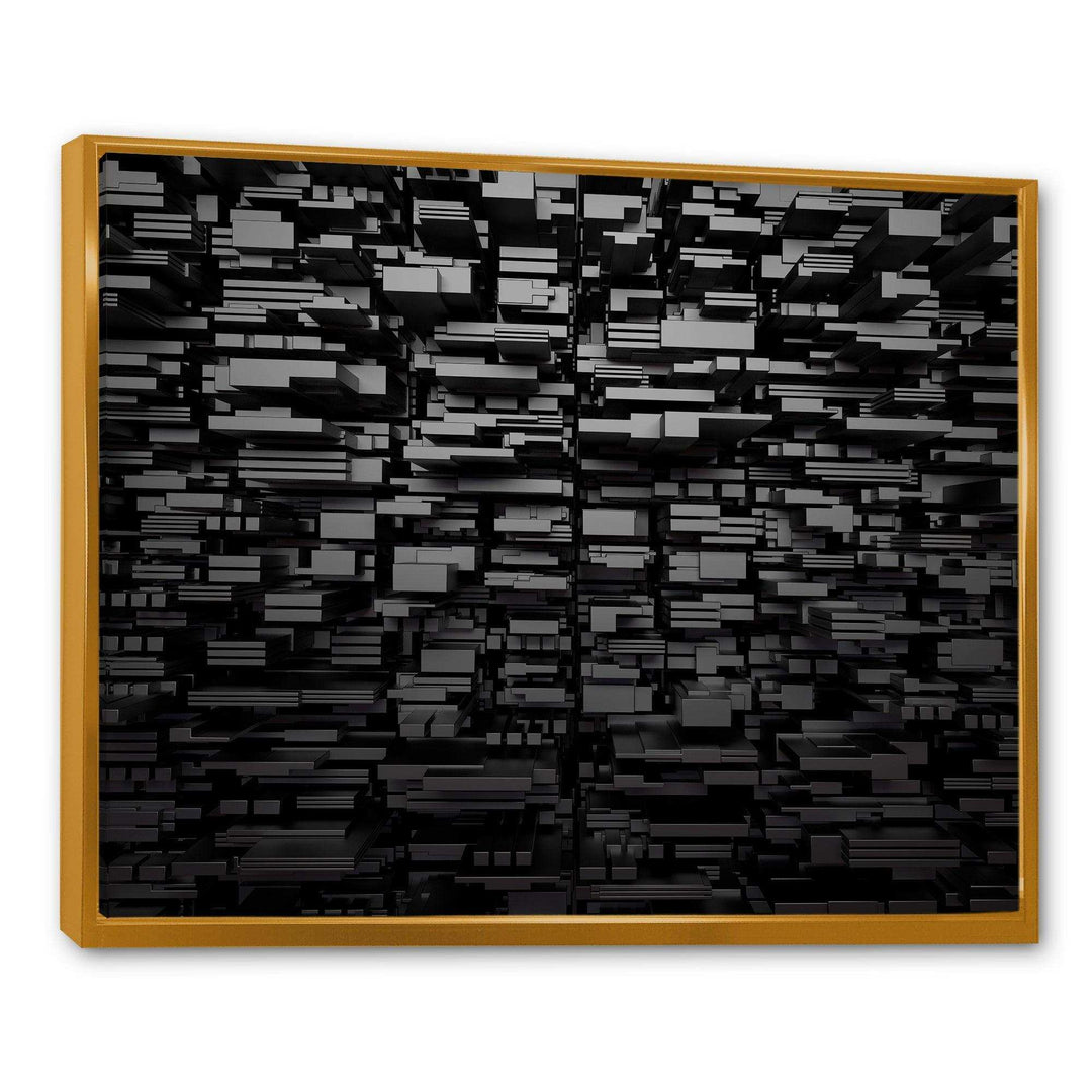 Black Geometric Background - Modern Living Room Wall Decor