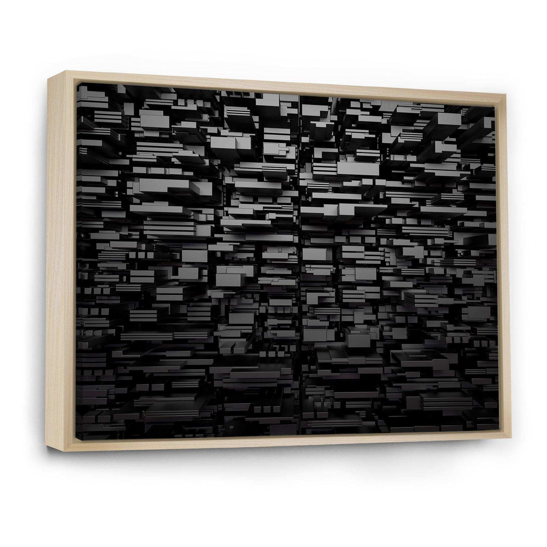 Black Geometric Background - Modern Living Room Wall Decor