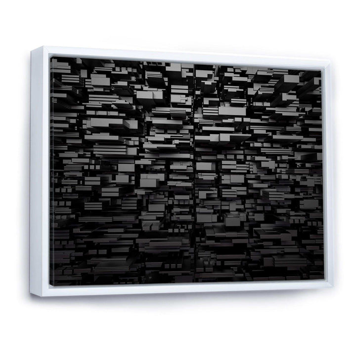 Black Geometric Background - Modern Living Room Wall Decor