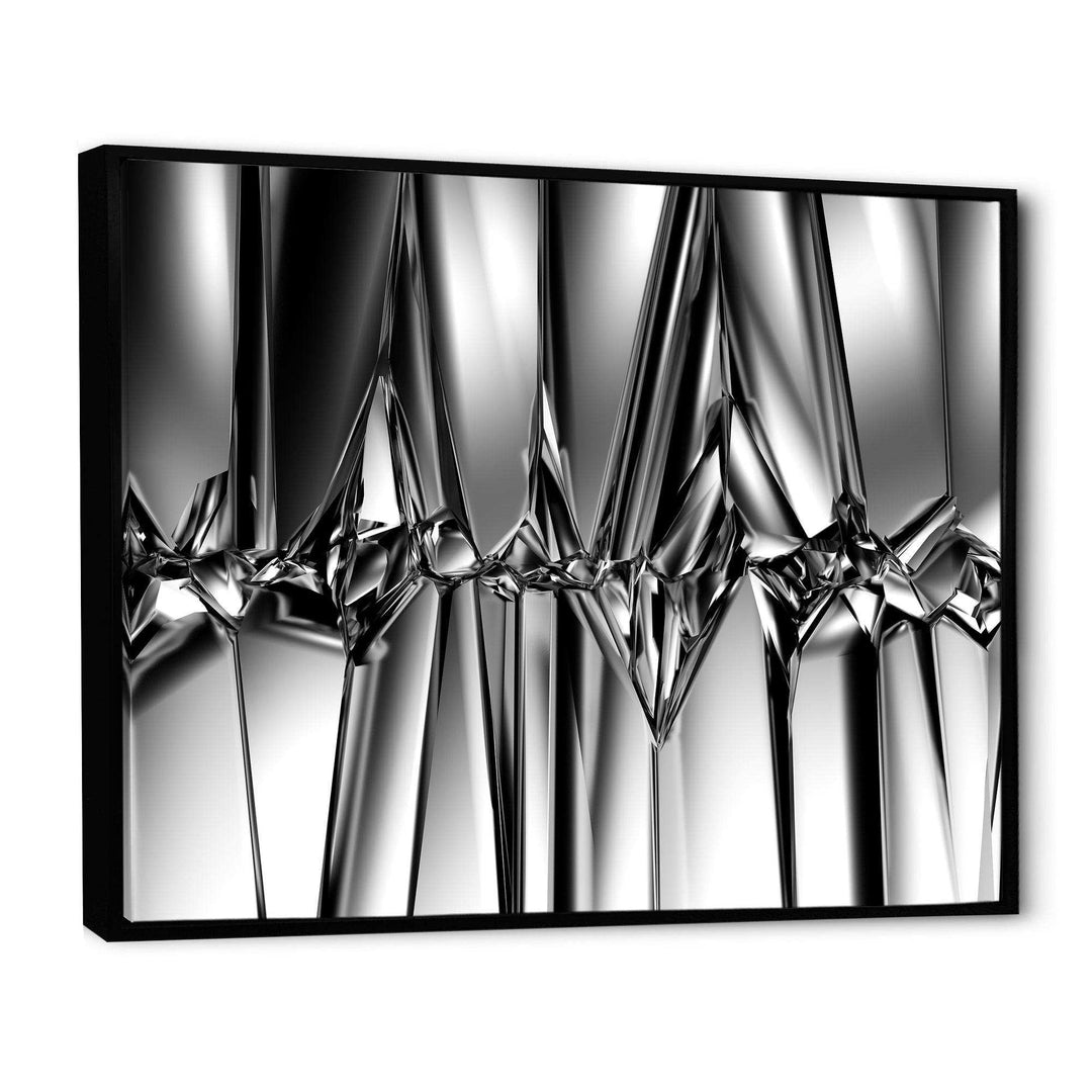 Black White Crystal Background - Modern Canvas Wall Art