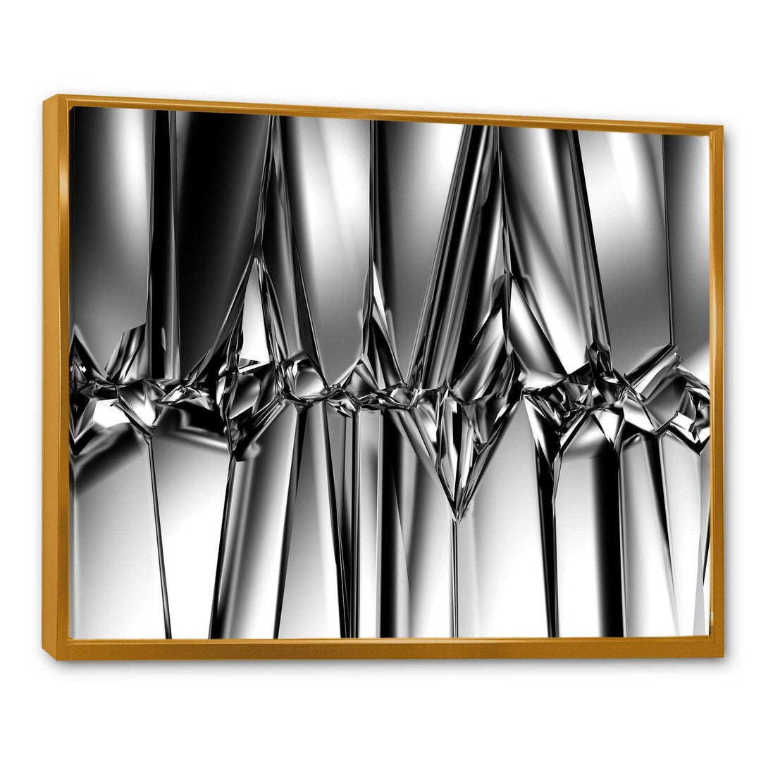 Black White Crystal Background - Modern Canvas Wall Art